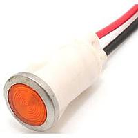 Mallory Sonalert FL1P-12QW-2-Y12V Indicators LED YEL 12MM SNAP 12VAC/DC