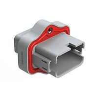 Amphenol SINE Systems AT04-12PA-PM05 Connectors 12 Pin Rcpt Pnl Mnt W/Gasket Thread Gray