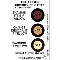 Desco 13853 Anti-Static Control Products HUMIDITY INDICATOR CARD, COBALT-FREE, 30-40-50%,  125/CAN