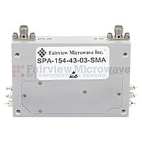 Fairview  SPA-154-43-03-SMA 43 dB Gain Medium Power High Gain Amplifier at 3 Watt P1dB Operating From 14.4 GHz to 15.4 GHz with 41 dBm IP3 and SMA