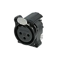 NEUTRIK NC3FBH1-B Receptacles 3P FEMALE HORIZONTAL PCB MNT GND TO PIN
