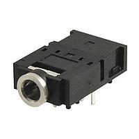 Same Sky (formerly CUI Devices) SJ-3579AN Phone Connectors 3.5 mm, Stereo, Right Angle, Through Hole, DPDT Switch, Audio Jack Connector