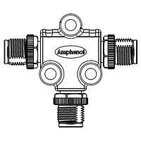 Amphenol LTW TA-A10F-A10M-A10F-01 T-Adapter A Code T-Adaptor 10P F Conn M Conn F Conn