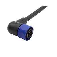 Bulgin PXP4002/005/12P Sensor Cables / Actuator Cables Pre-wired Flex Cable Connector - Right Angle - 5m - 12 Contacts - Plug