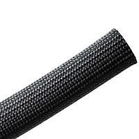 HellermannTyton 170-03052 Cable Protection Braided Sleeving, Resin Coated Fiberglass, 0.75" Dia, GF, Black, 200 ft/bulk reel