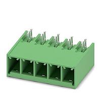PHOENIX CONTACT 1136003 Headers & Wire Housings PCB header  nominal cross section: 6 mm  color: green  nominal current: 41 A  rated voltage (III/2): 630 V  contact surface: Tin  type of contact: Male connector  Number of potentials: 5  Number of rows: 1  Number of positions per row: 5  number of c