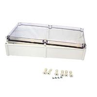 Bud Industries PTS-25349-C NEMA/IP Rated PC+10% Fiberglass Box with Clear Cover (22.1 X 11 X 5.1 In)