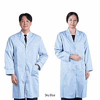 Daihan medical DM.App6032 Lab Coat, Cotton 15% + Polyester 85%, Sky Blue, Man, M