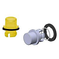 BIVAR SGLC-3MM-F-LD YW LED Lens Caps Liquid Detect, Flat Round .118in Yellow