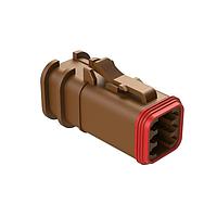 Amphenol SINE Systems AT06-6S-OMBRN Connectors 6 Pin Overmold Plug Socket, BROWN