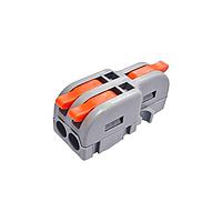 Amphenol Anytek EQT21210000G Fixed Terminal Blocks One Set , 1 in- 2 out , Bady/Gray+Lever/Orange 1?,1?2?,