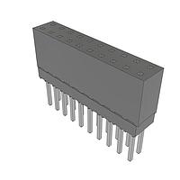 Samtec ESQ-110-13-L-D Sockets Elevated Socket Strip, 0.100" Pitch