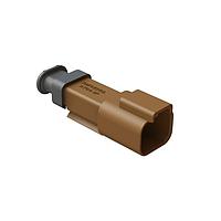 Amphenol SINE Systems AT04-2P-SR02BRN Receptacle 2 Position, Receptacle, Pin, SR02 Strain Relief (Reduced Diameter Seal), Brown Body