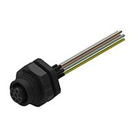 Wurth Elektronik 643421100408 Receptacles WRCIRC M12  Screw  Coding A  Panel + Wires Panel + Wires Plastic with Front Panel Nut M16 Female connector, polarity 8