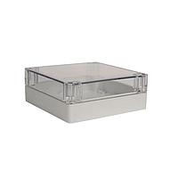 Bud Industries PN-1338-AC PCB Enclosure IP68 NEMA 6P Box with Clear Cover (6.3 X 6.3 X 2.4 In)