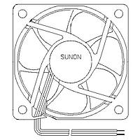 Sunon PF75301B2-1B00U-A99 DC Blower DC Blower, 75x75x30mm, 12VDC, Ball, Lead Wires, Auto Restart