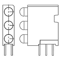 Dialight 564-0200-111F LED Circuit Board Indicators RED DIFFUSED