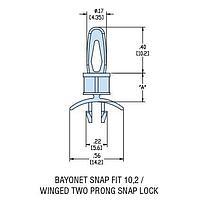 Heyco 10170 PCB Support HLSP10-03 NATURAL NYL PCB Support