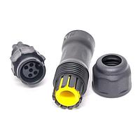 Amphenol LTW BD-05BMFA-QL8MP0 Standard Circular Connector X-Lok, Standard Size, Plastic, 5A, 05 pins, Male Connector, Female Contact, Straight, Push Lock, Crimp, Field Installable, F6.0 - F8.0mm, IP68