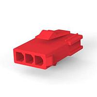 AMP Connectors - TE Connectivity 1-172158-2 Receptacle Housings MINI 3P CAP RED