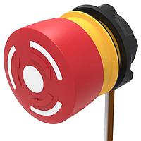 EAO 84-5220.0040 Safety Switches E-Stop Pushbutton, 1NC, non illuminated, cable 300mm, black indication ring