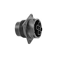 Amphenol SINE Systems RTS018N4S03 Receptacles Receptacle, Square Flange, 4 Position, Female, Shell Size 18, with Silicone Seal