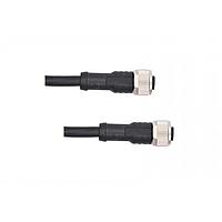 Amphenol LTW M12A05FL-12AFL-SD004 Sensor Cables / Actuator Cables M12 Circular Metric Connector, A Code, Metal, 4A, 05 pins, Female Connector, Female Contact, Straight-to-Straight, Screw Thread, Overmolded Double Ended, Length 4000mm, IP68 / IP69K