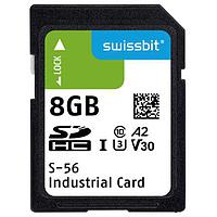 Swissbit SFSD008GL1AM1TB-I-CE-21Q-STD SD Cards Industrial SD Card, S-56, 8 GB, 3D PSLC Flash, -40C to +85C
