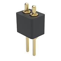 Mill-Max 854-22-002-10-004101 Spring-Loaded Low-Profile 2 Pos. .050" Pitch Through-Hole Spring-Loaded Connector, Single Row