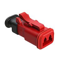 Amphenol SINE Systems AT06-2S-SR02RED Plug 2 Position, Plug, Socket, SR02 Strain Relief (Reduced Diameter Seal), Red Body