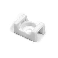 HellermannTyton CTM410M4 Cable Tie Mounts Cable Tie Anchor Mount, 0.86 x .62", 0.25" Hole Dia, 0.31" Max Tie Width, PA66, White, 1000/pkg