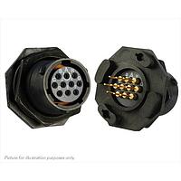 Eaton Souriau-Sunbank UTS712D10SX Receptacles Plastic jam nut receptacle, without backshell, with 10 female PCB contacts, IP68/69K in unmated conditions, keying X