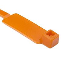 HellermannTyton IT50L3M4 Cable Ties MilSpec Identification Tie, 15.4" Long, MS3368, 50lb Tensile Strength, PA66, Orange, 1000/pkg