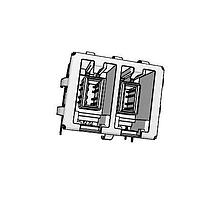 Stewart Connector RJP5-10-0010 Modular RJ Point Five Jack  Micro  2 Port  Horizontal  PG4 Shielded