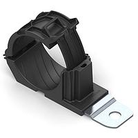 HellermannTyton 151-02017 Ratchet Clamp Ratchet P-Clamp, 1.38 - 2.01" Bundle Dia, 180 Long, 0.33" Hole Dia, PA66HIRHSUV/SS304, Black, 140/ctn