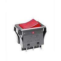 NKK Switches JWL22RCA Rocker Switches 16A DPDT ON ON RED