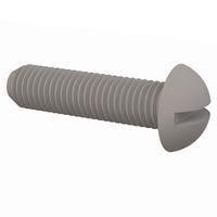 Essentra Components 012528R100 Round Slotted Round Slotted Screw, 1/4-28 Thread, 1 Lg