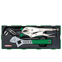 TOPTUL GTA0315 3PCS Adjustable Wrench & Pilers Set (3 chi tiết)