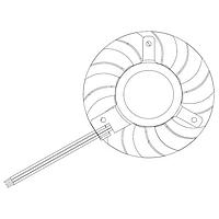 Delta Electronics, Inc. EFB0612HHAF99 Tubeaxial DC Mixed Flow Frameless Fan, 56x10.7mm, Ball, 3Leads, Lock Rotor Sensor, Tach
