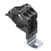 HellermannTyton 151-02002 Ratchet Clamp Ratchet P-Clamp, 0.76 - 1.42" Bundle Dia, 90 Short, 0.41" Hole Dia, PA66HIRHSUV/SS304, Black, 160/ctn