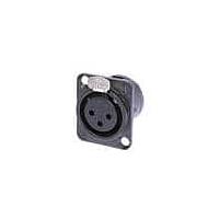 NEUTRIK NC3FD-L-BAG-1 Receptacles 3C RECEPT BLK/SLVR