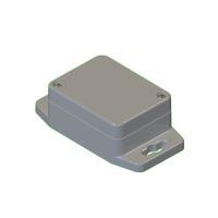 Serpac RBF32P04G08G NEMA/IP Rated Gray/Gray Flanged Base Plastic Box Enclosure for Wall/Surface Mount