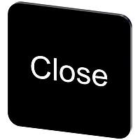SIEMENS 3SU19000AF160DX0 Labeling Plate, Close INSCR. LABEL, BLACK 22 X 22MM, CLOSE