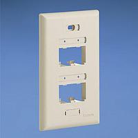 Panduit UICFP4EI Faceplate Faceplate, 4 Port, Classic, Ultimate ID,