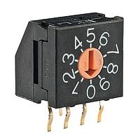 NKK Switches FR01FR10H-06XL-S Rotary Switches 10 POS REAL CODE FLUSH RA PC .2 SPAC