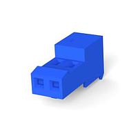 AMP Connectors - TE Connectivity 3-640442-2 Receptacle Housing 2P 26AWG TIN CLSD W/O TAB W/BLUE STRPE