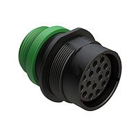 Amphenol SINE Systems AHDP04-24-16SN-STA Connectors 16 Position Receptacle, Socket, Shell Size 24, Normal Diameter Seal (Green), Small Thread Adapter