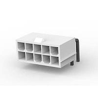 AMP Connectors - TE Connectivity 1-1586041-0 Shrouded RA HDR W/O PEGS 10P