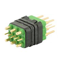 Eaton Souriau-Sunbank 8MQ2M9901RA046S Modular Connectors - Push Pull MQuick module, unsealed, with male straight PCB contacts, tin lead plated, delivered with cap