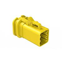 Amphenol SINE Systems ATP06-6S-OMRDYEL Overmold 6-Position Female Plug, Overmold Compatible, Reduced Diameter Seal, Yellow